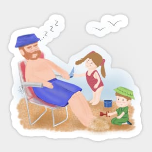 Day at the beach Sticker